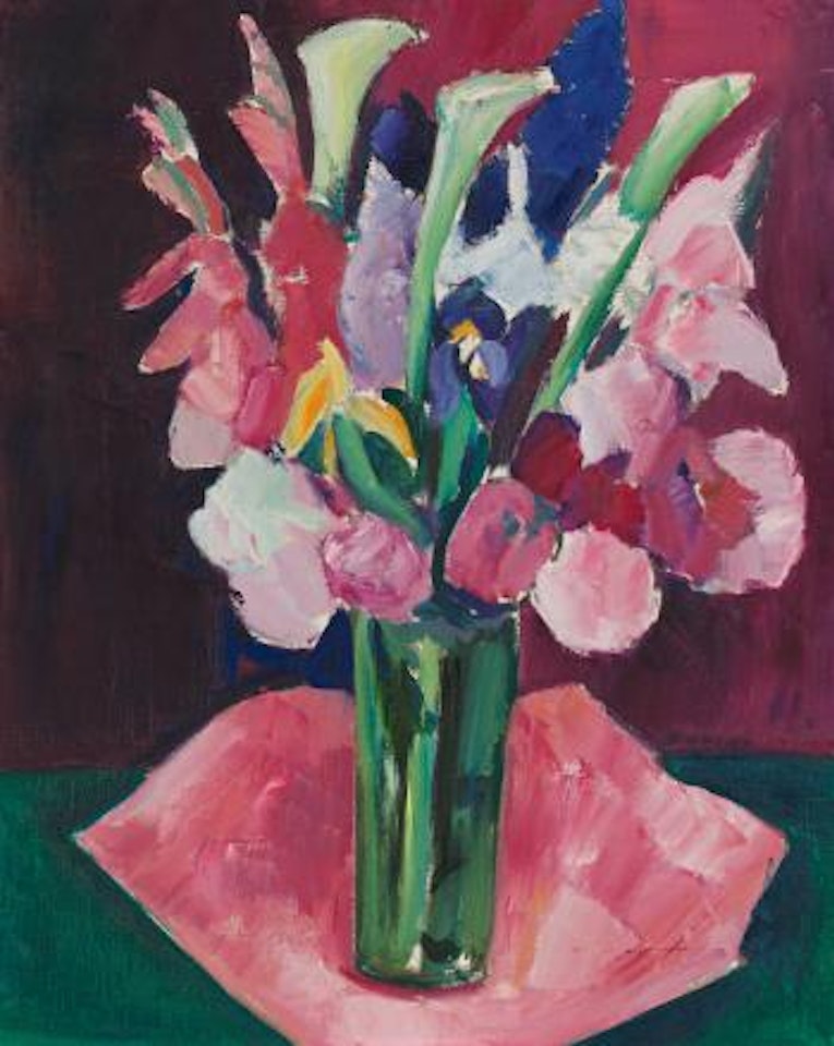Flowers In a Vase by Marsden Hartley