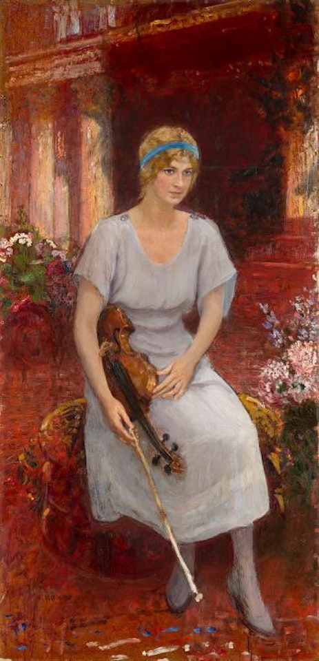 Portrait of the Violinist Cecilia Hansen by Ilya Yefimovich Repin