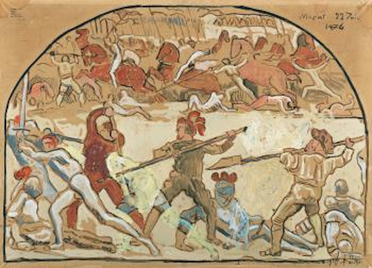 Die Schlacht Bei Murten by Ferdinand Hodler