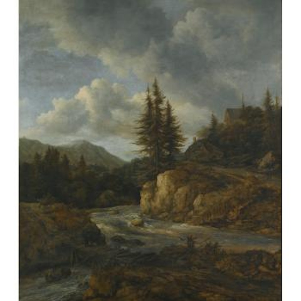 Northern Landscape With a Torrent by Jacob Salomonsz. van Ruysdael