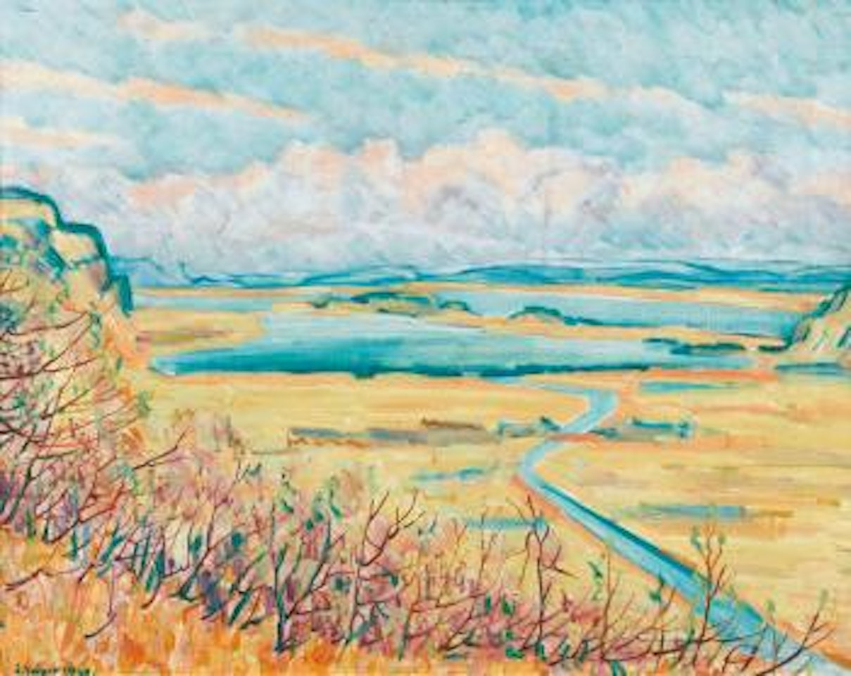 Frühling bei Cressier by Ernst Geiger