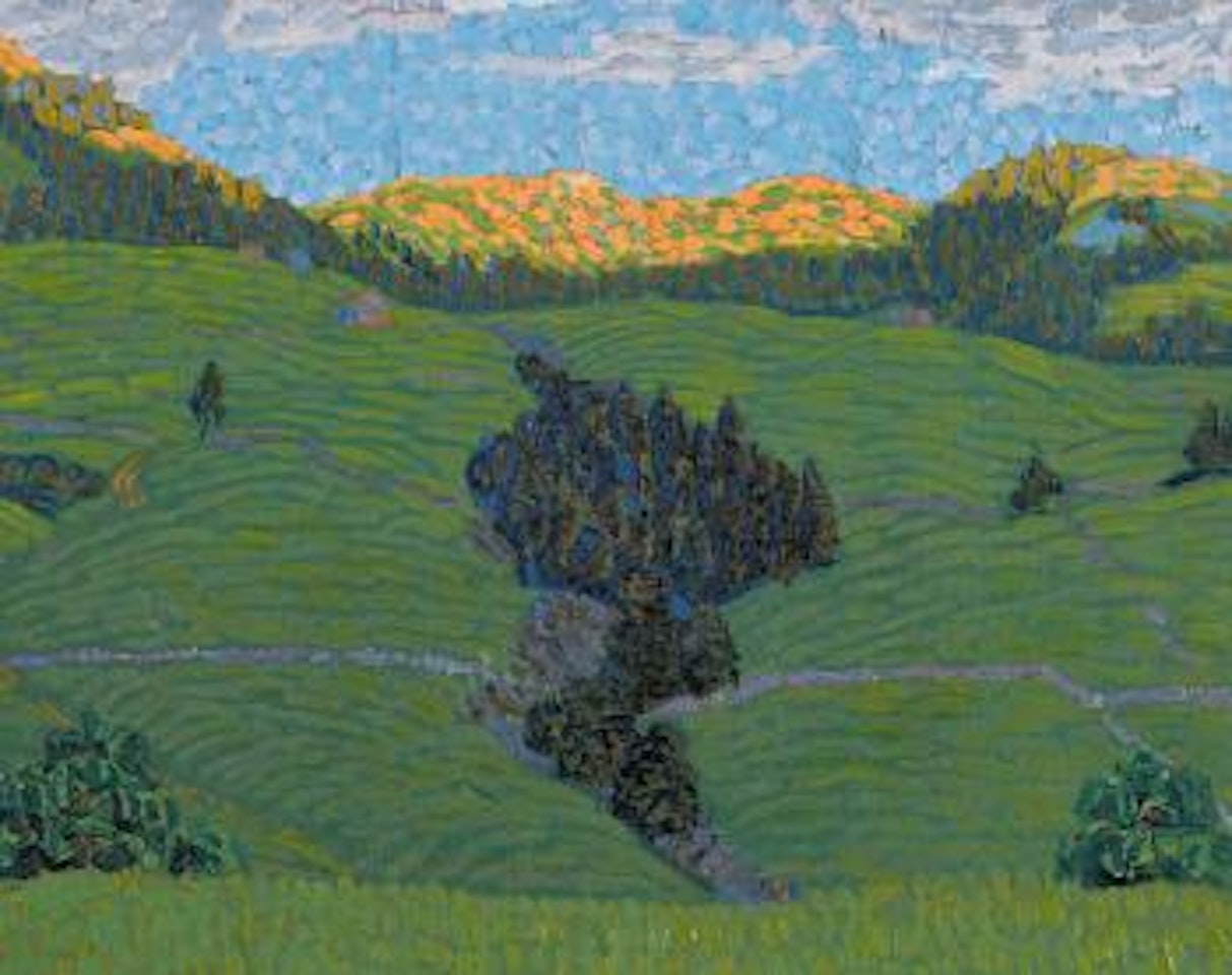 Lauener Landschaft bei Sonnenaufgang by Ernst Geiger