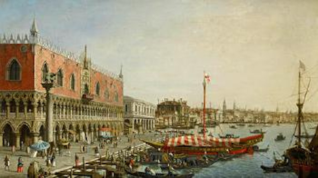 The Riva degli Schiavoni with the Palazzo Ducale, Venice; and The Molo by Canaletto