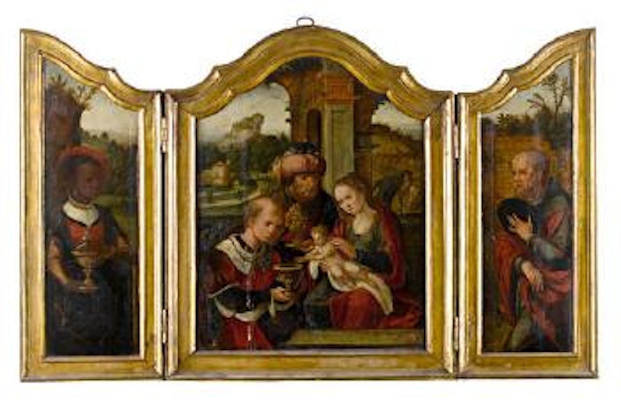 A Triptych: The Adoration of the Magi by Attributed to Pieter Coecke van Aelst I