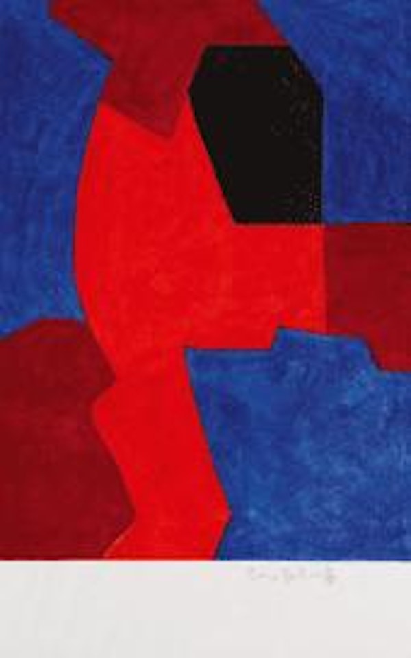 Composition bleue, rouge et noire by Serge Poliakoff