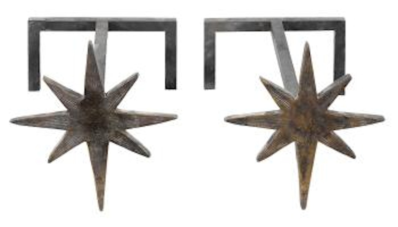 Chenets aux étoiles by Diego Giacometti
