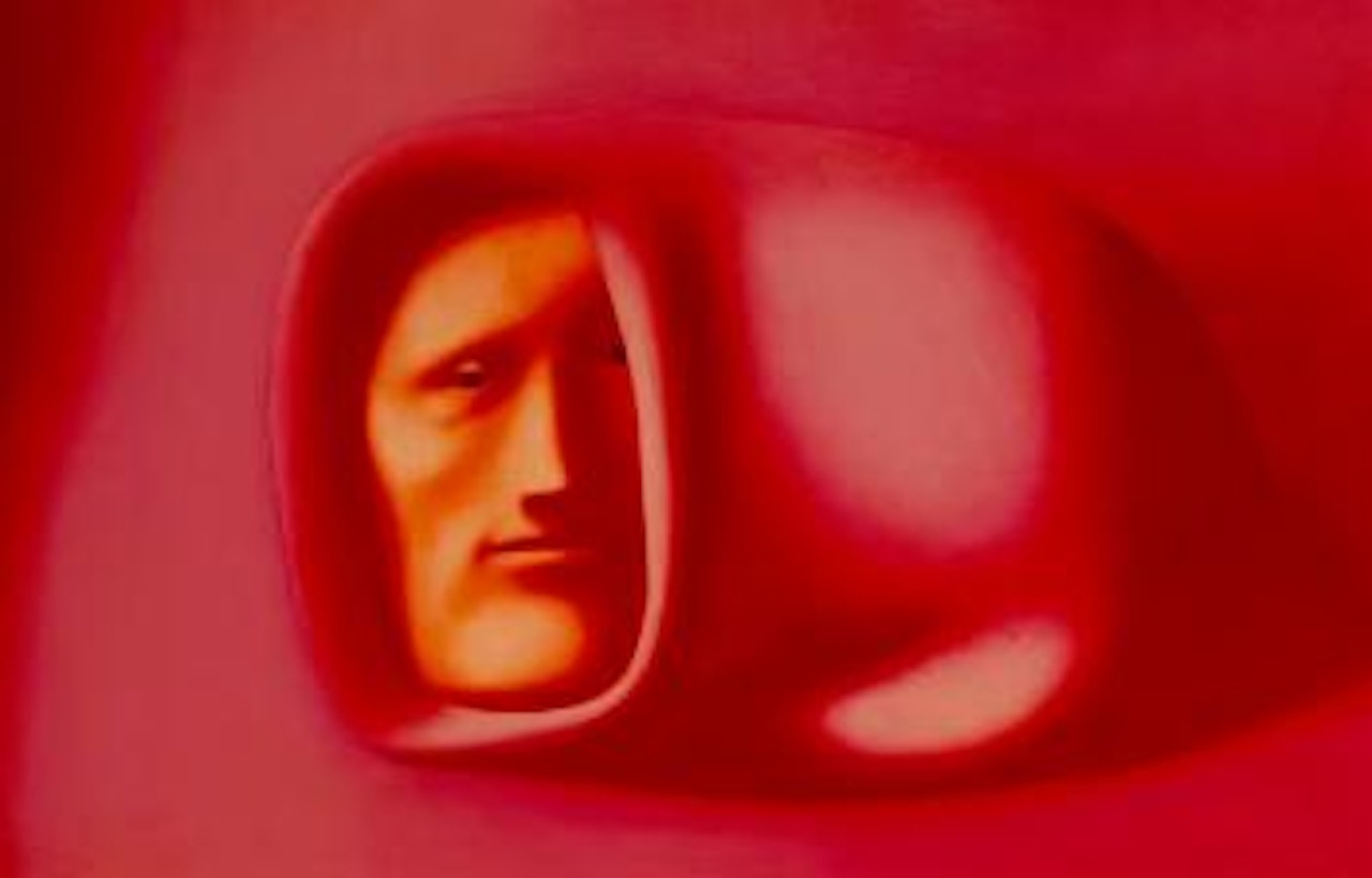 Face in a cocoon by Oleg Tselkov