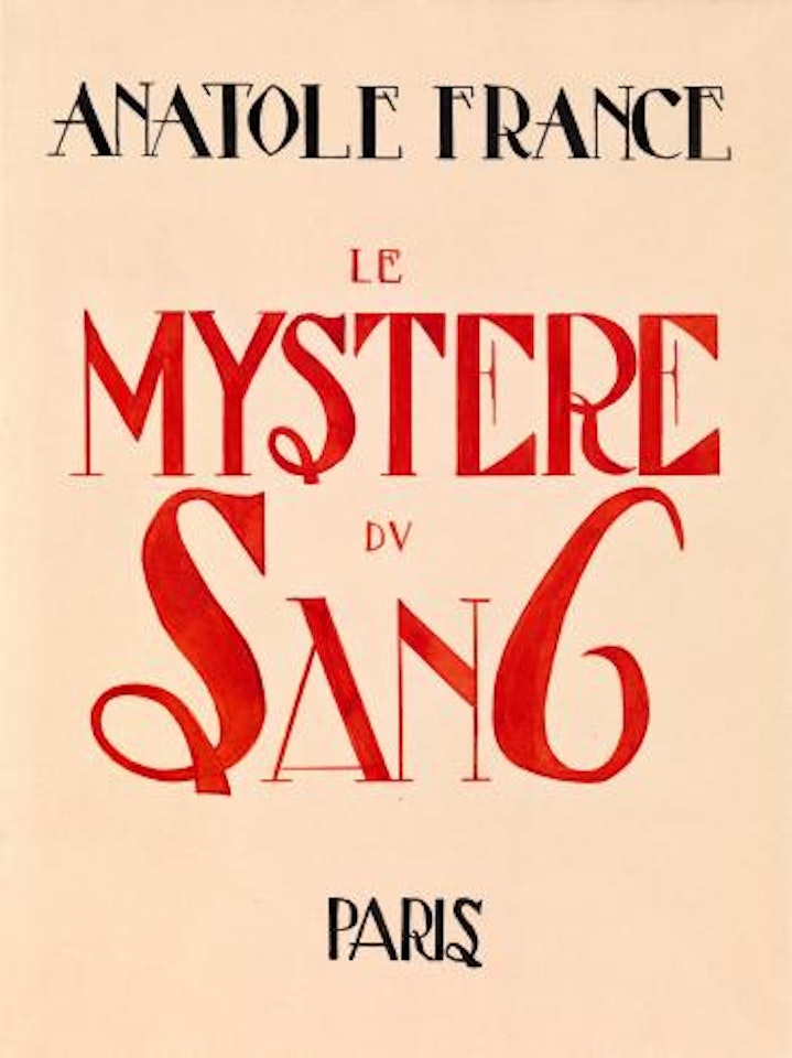 Autograph Illustrated Manuscript of Anatole France's Le Mystère du Sang by Alexandra Exter