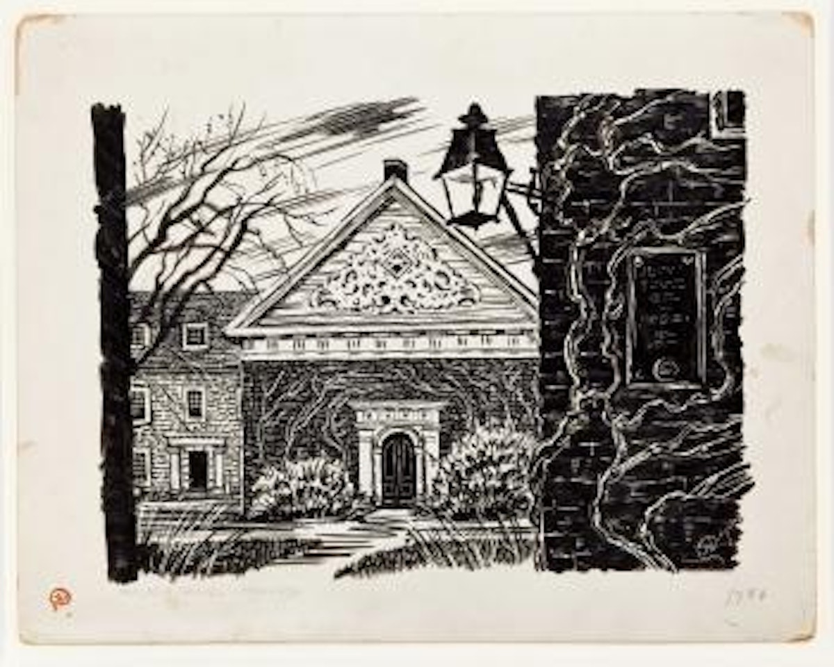 Holden Chapel, Harvard University by Mstislav Valerianovich Dobuzhinsky