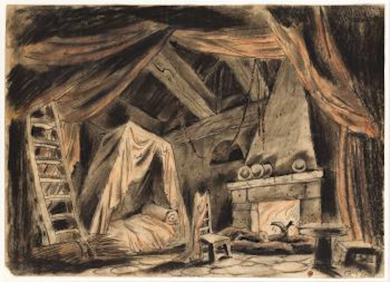 Stage Design for King Lear by Mstislav Valerianovich Dobuzhinsky