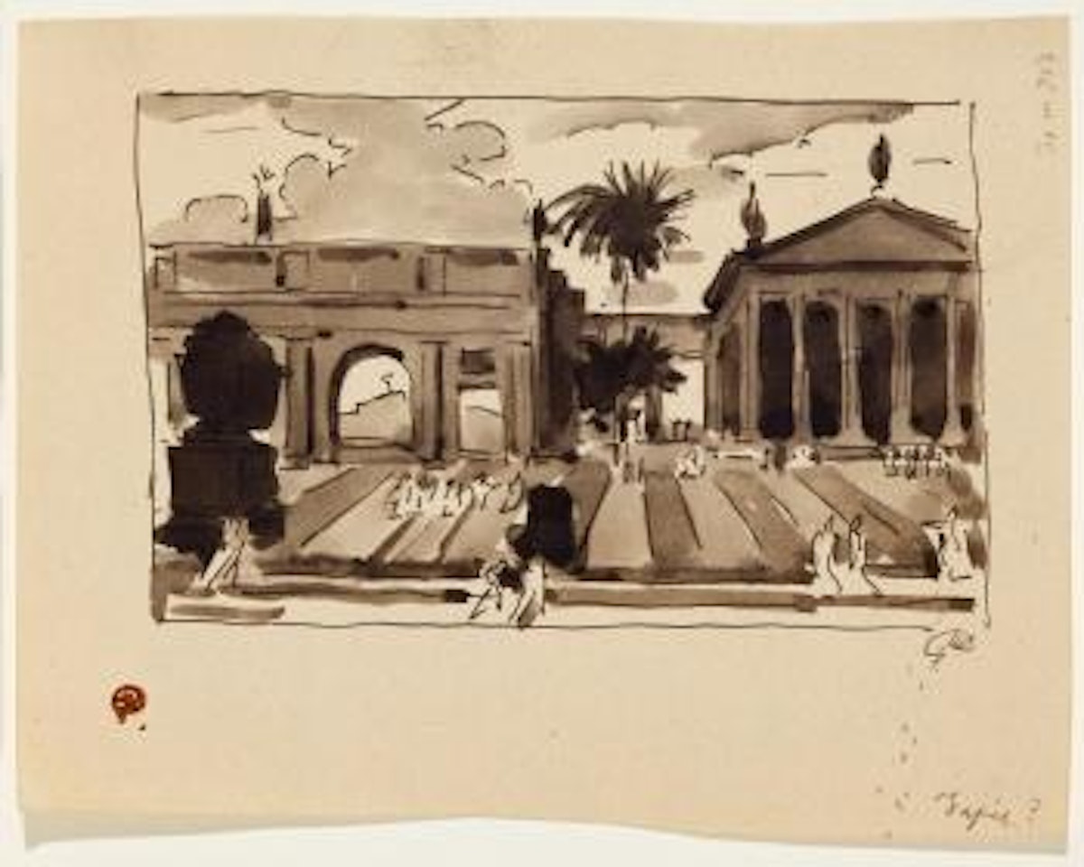 Group of six studies after Old Master paintings by Mstislav Valerianovich Dobuzhinsky