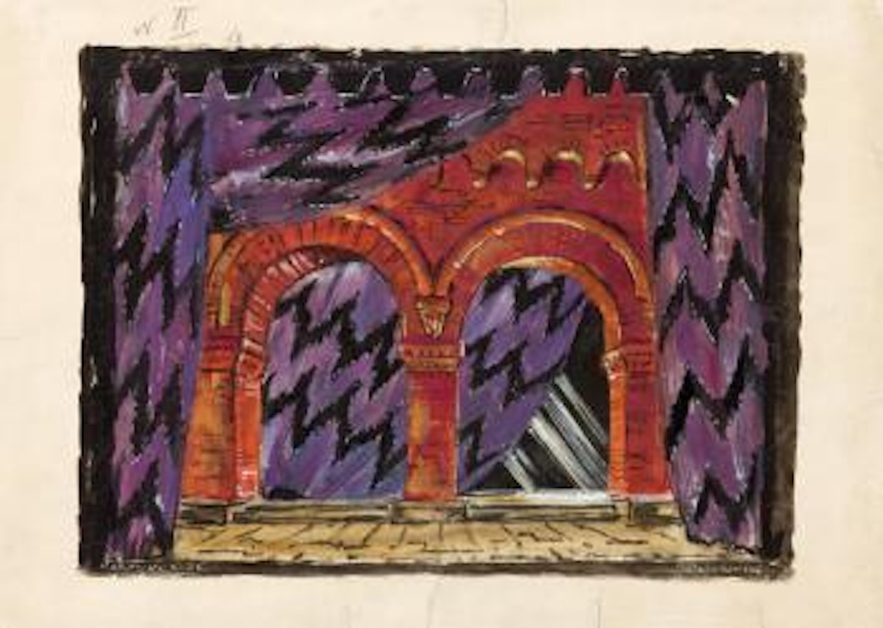 Stage Design for King Lear by Mstislav Valerianovich Dobuzhinsky