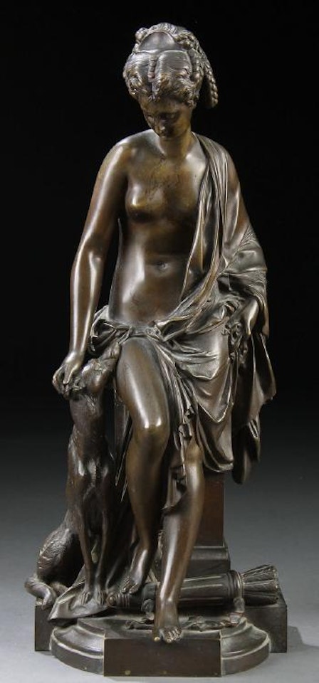 Diana with greyhound by Albert-Ernest Carrier-Belleuse