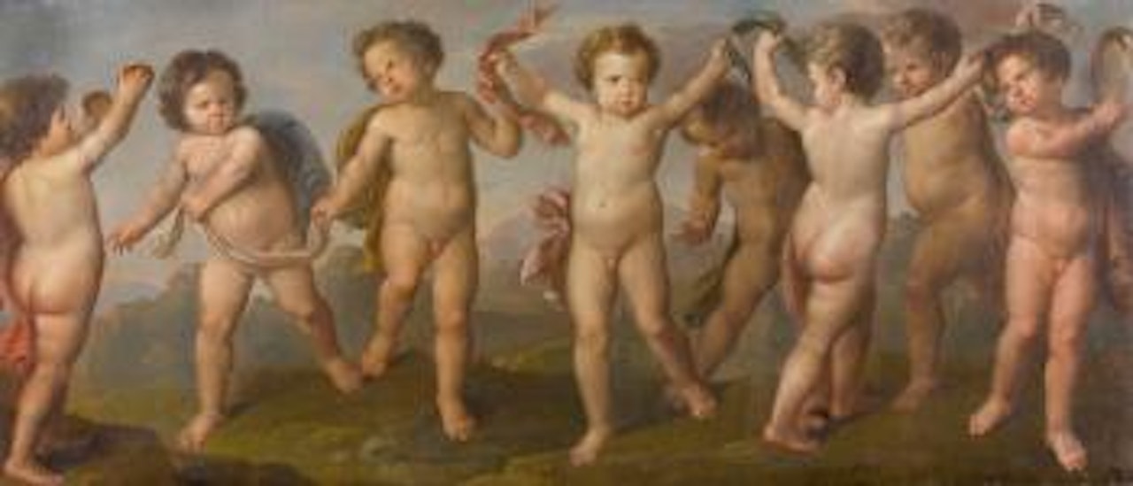 Tanzende und musizierende Putti by German School