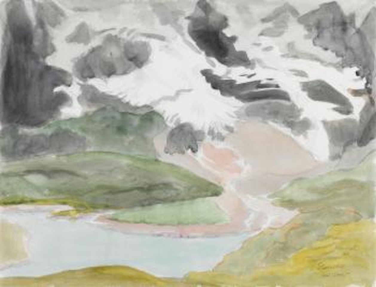 Gletscher am See by Erich Heckel