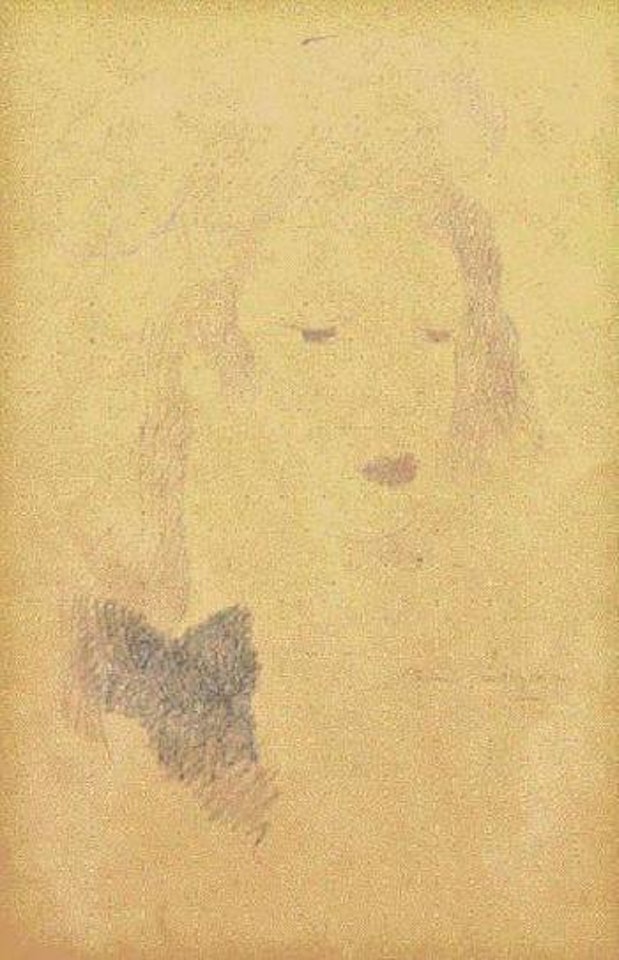 Jeune fille à la coiffe bleue by Marie Laurencin