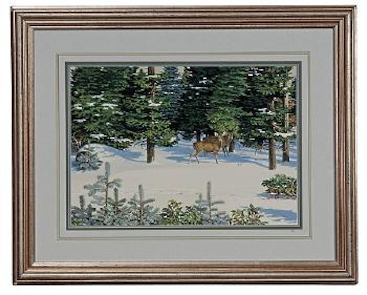Christmas tree whitetails by Bob Kuhn