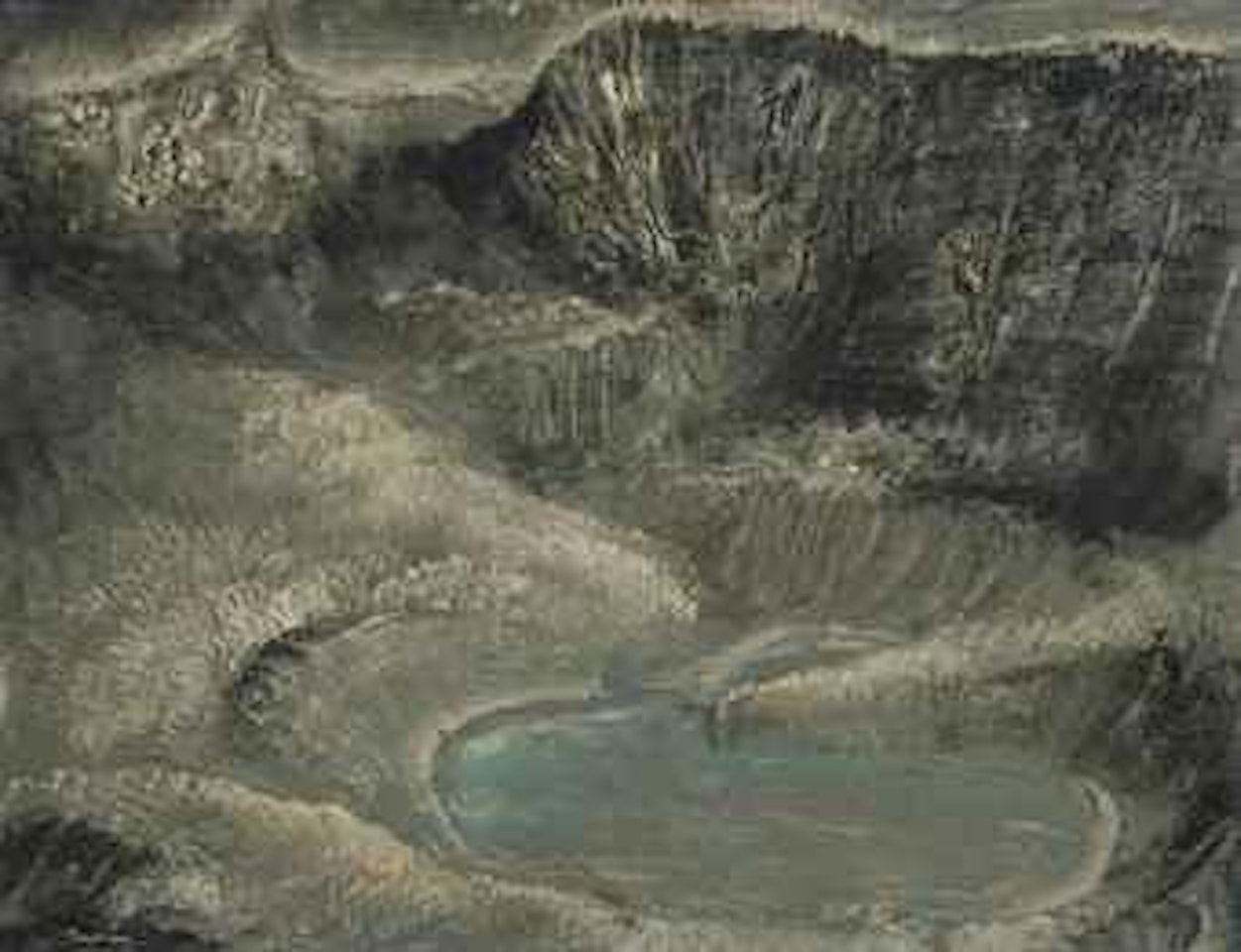 Lac bleu I by Jean Fautrier