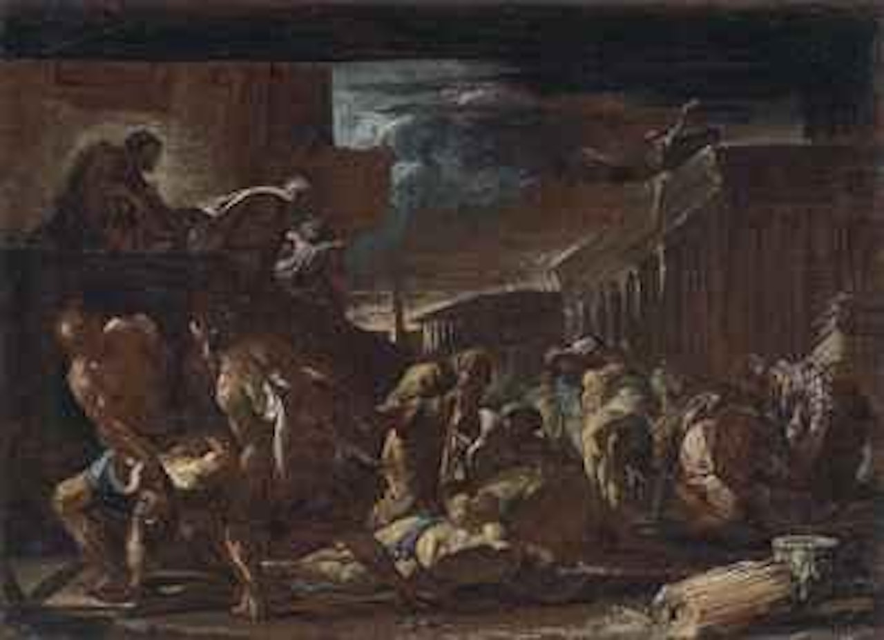 Victims of the 1656 Plague in Naples - a bozzetto by Mattia Preti
