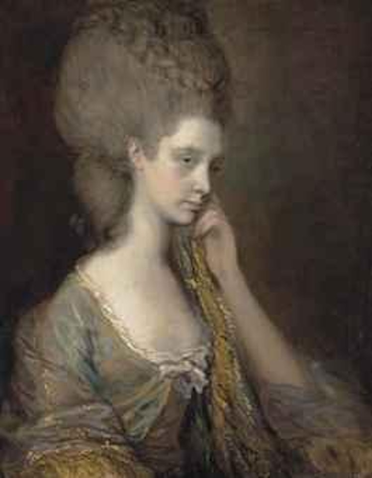 Portrait of Lady Anne Thistlethwaite, Countess of Chesterfield (1759-1798), bust-length, in a blue dress by Thomas Gainsborough