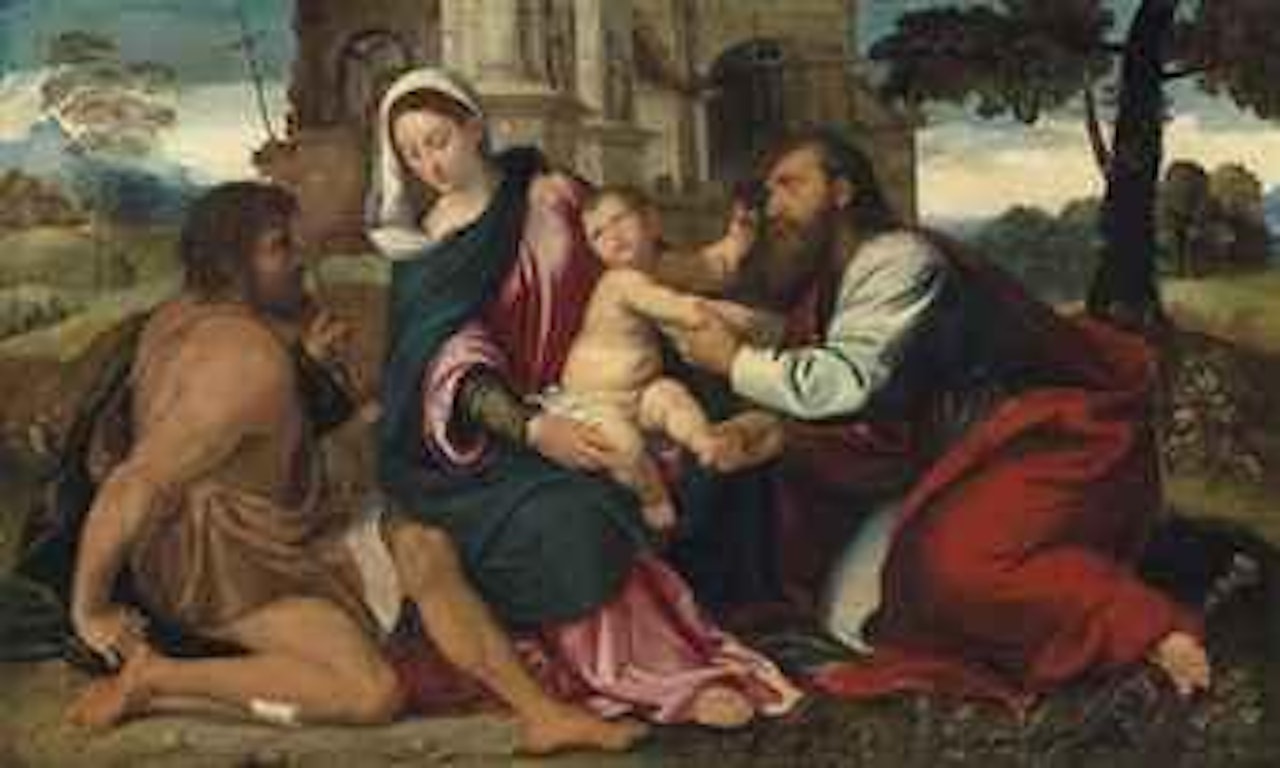 The Madonna and Child with Saints John the Baptist and Paul by Jacopo Palma il Giovane