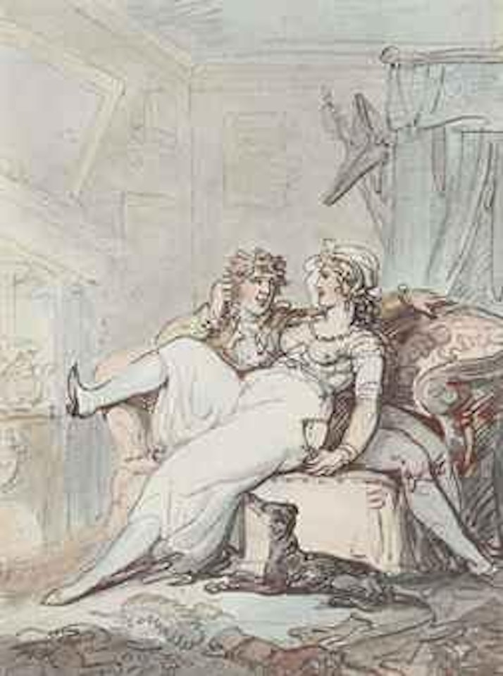 Betty Careless in the arms of an admirer by Thomas Rowlandson