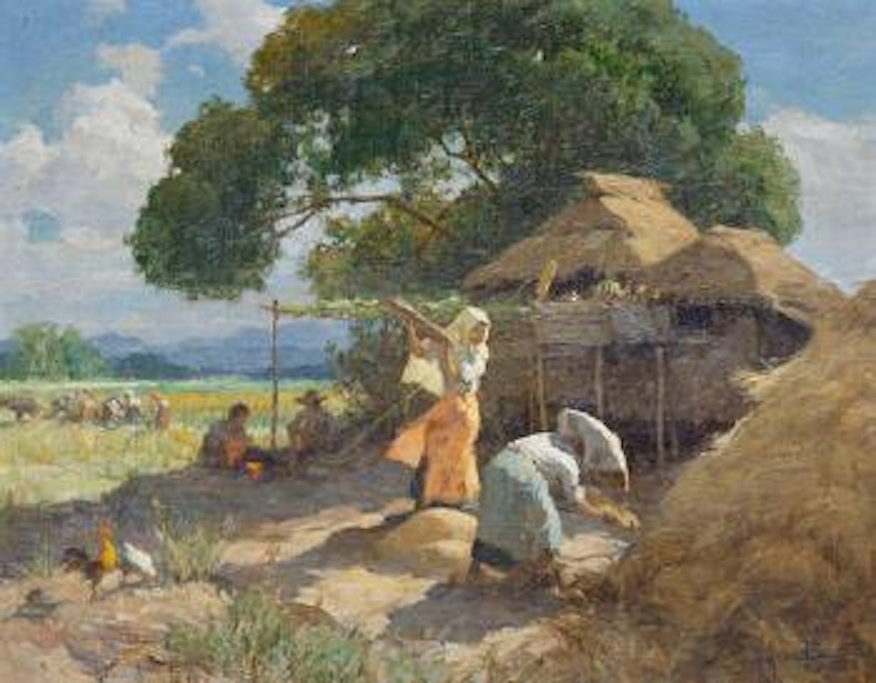 Women harvesting by Fernando Amorsolo