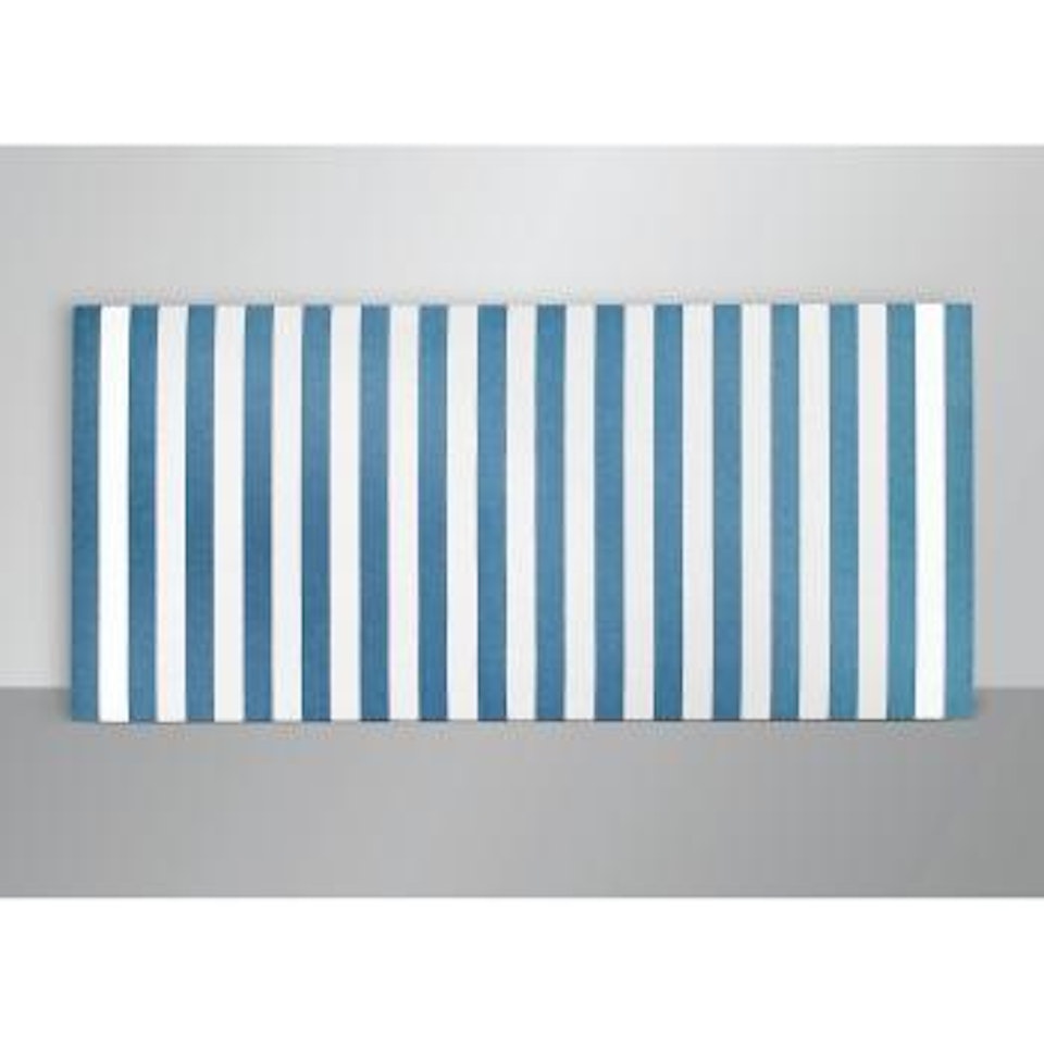 Peinture Acrylique Blanche Sur Tissu Rayé Blanc Et Bleu by Daniel Buren