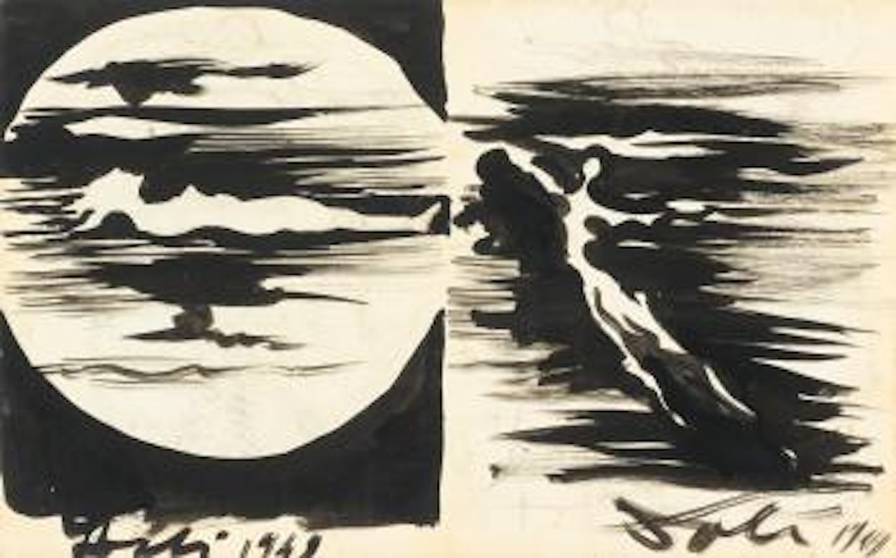 Projet De Décoration Pour L'opéra Salomé (Recto) Scénographie (Verso) by Salvador Dali