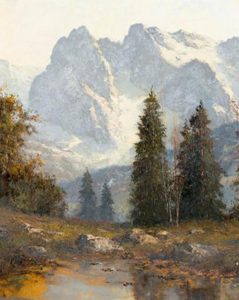 Herbstliche Gebirgslandschaft by Otto Pippel