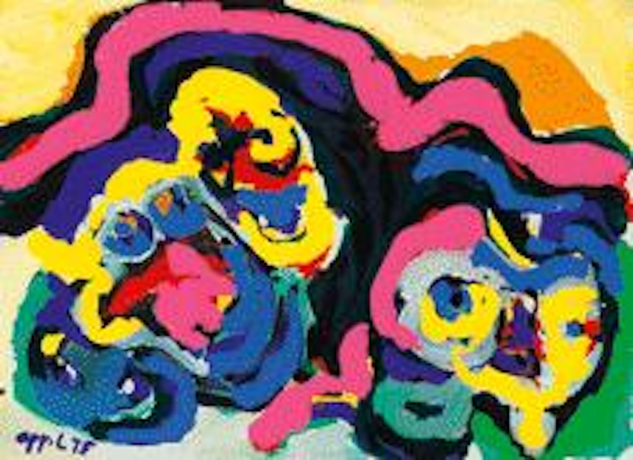 Ohne Titel (Trois personnages) by Karel Appel