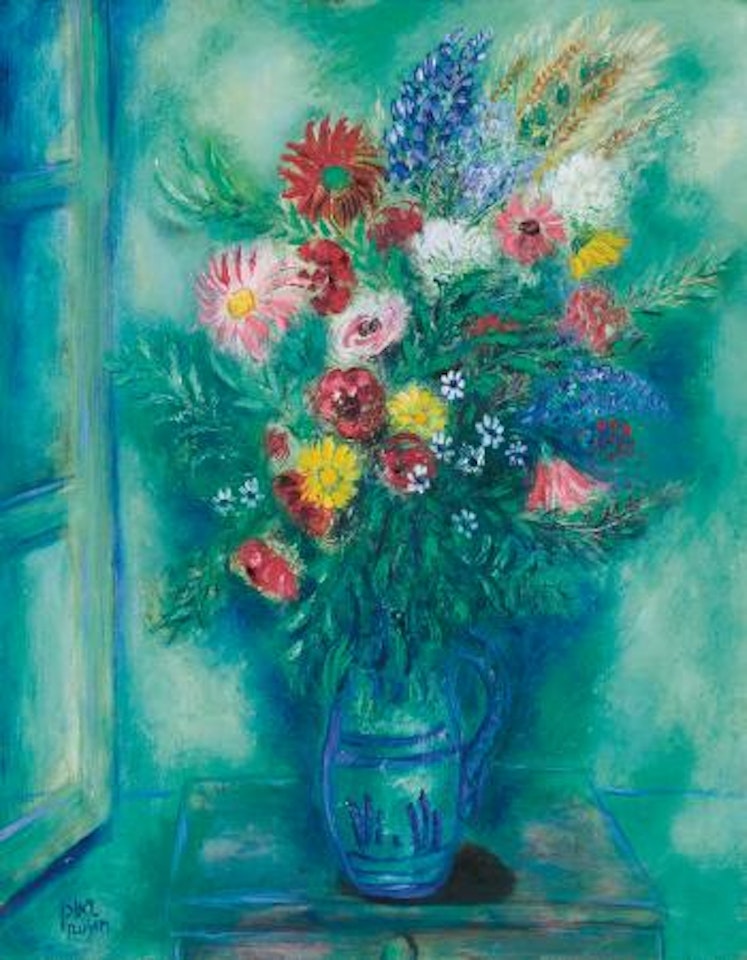 The Green Bouquet by Reuven Rubin