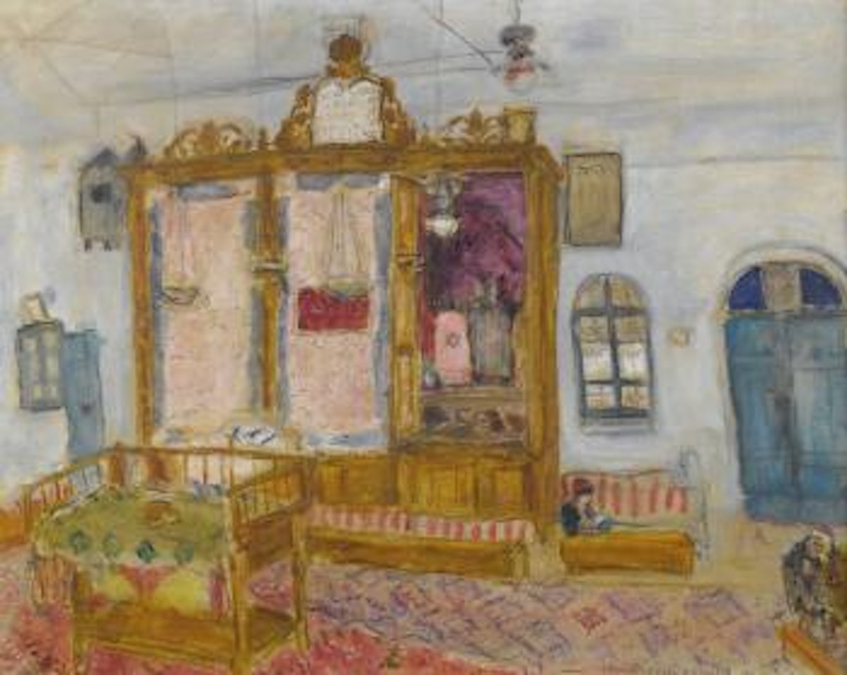 Interior Of The Yemenite Hagoral Synagogue, Jerusalem by Marc Chagall