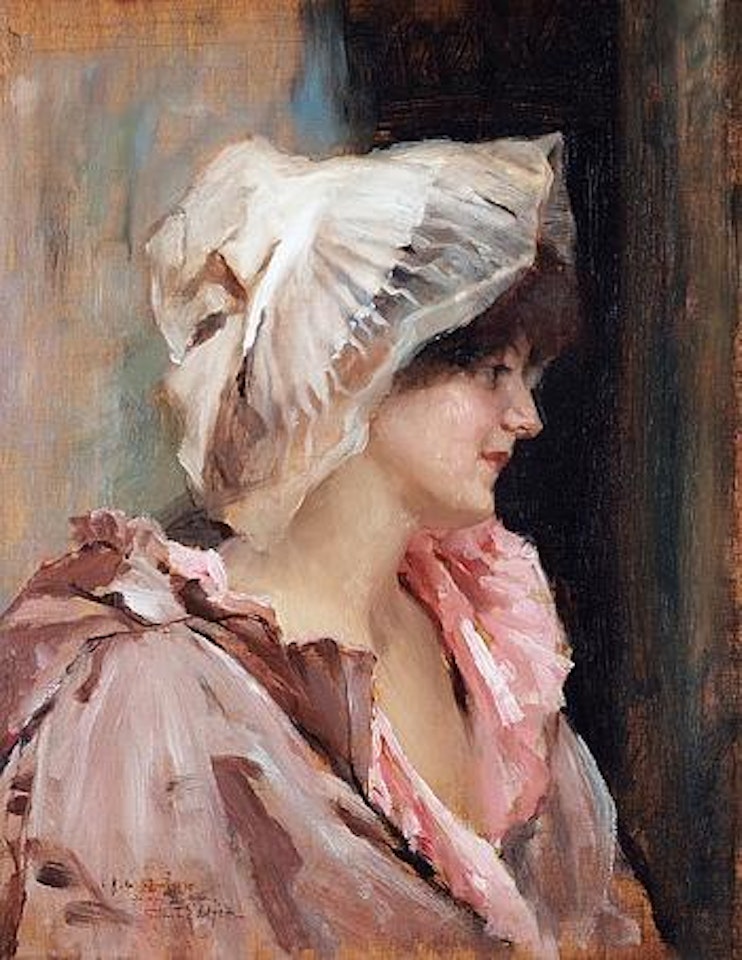 Parisian Lady in Peignoir by Albert Edelfelt