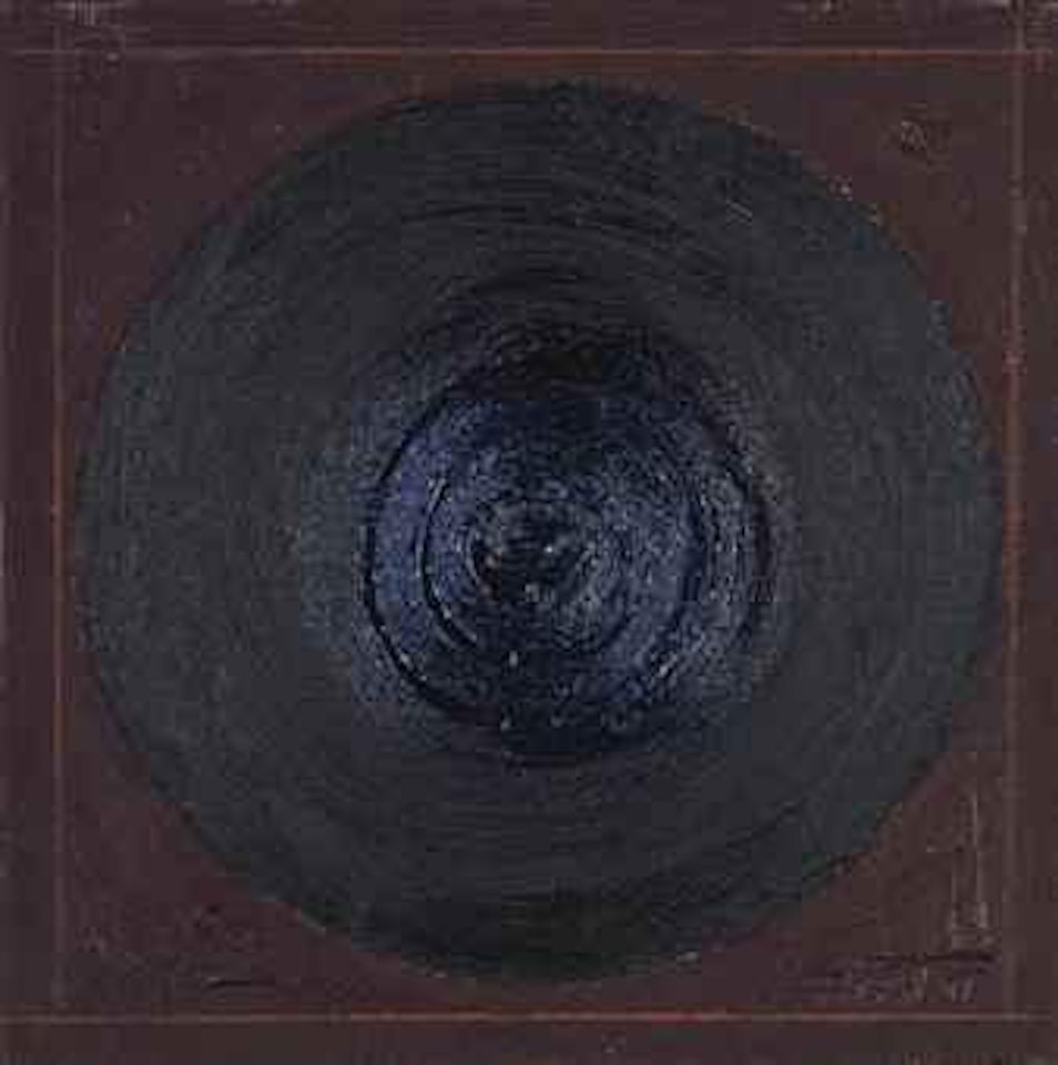 Sonnet to Black (Blue Spiral); Sonnet to Black (Black Spiral) by Terry Frost