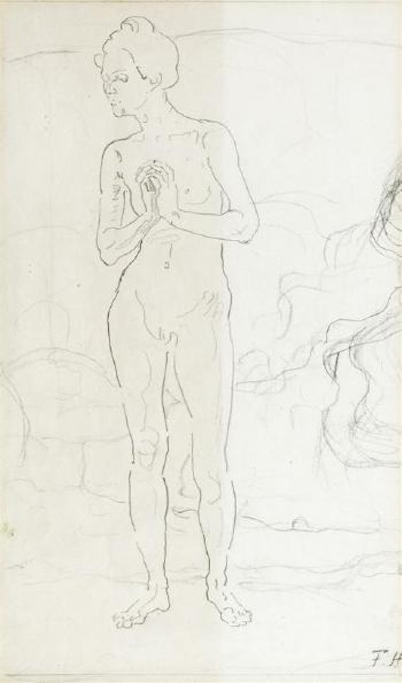 Standing female nude by Ferdinand Hodler
