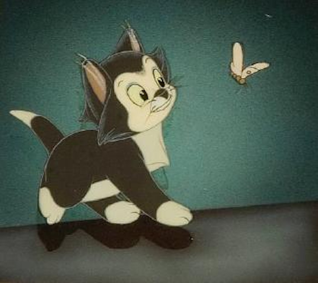 Figaro chasing a butterfly by Walt Disney Studios
