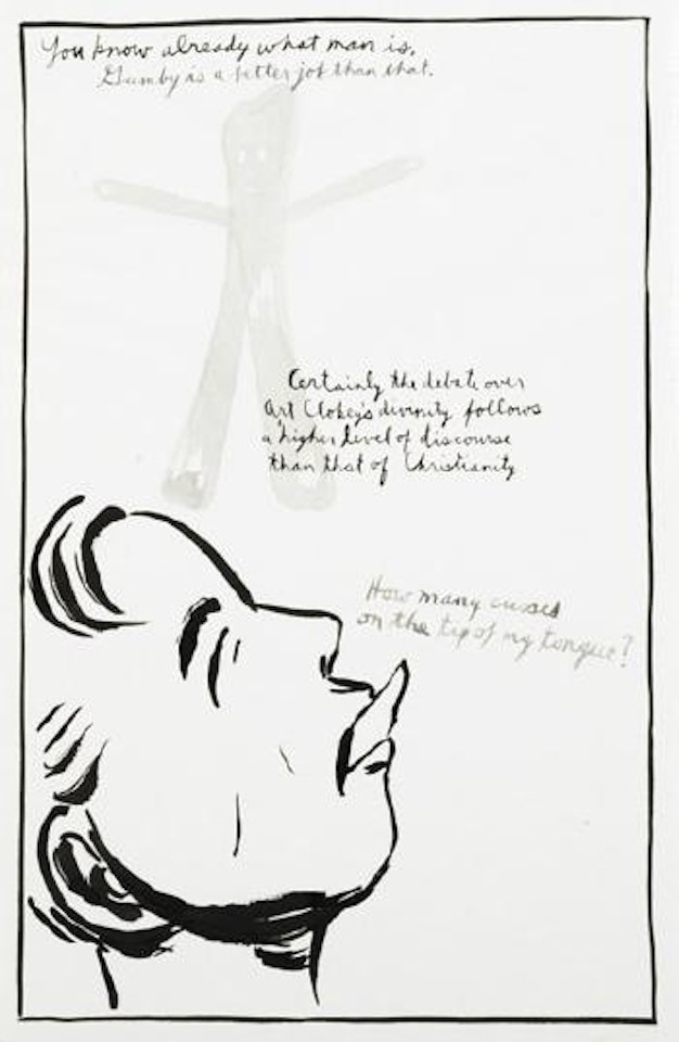 Untitled (You know already what man is, Gumby is a better job than that) by Raymond Pettibon