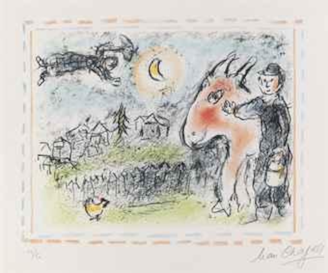 The Artist with a Goat (Mourlot 1026) by Marc Chagall
