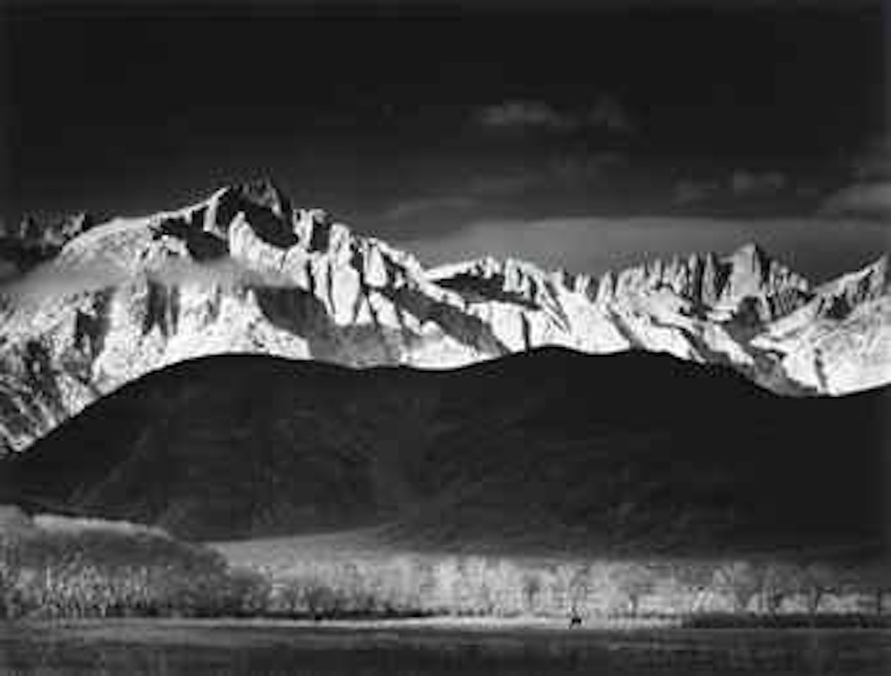 Winter Sunrise from Lone Pine, Sierra Nevada by Ansel Adams