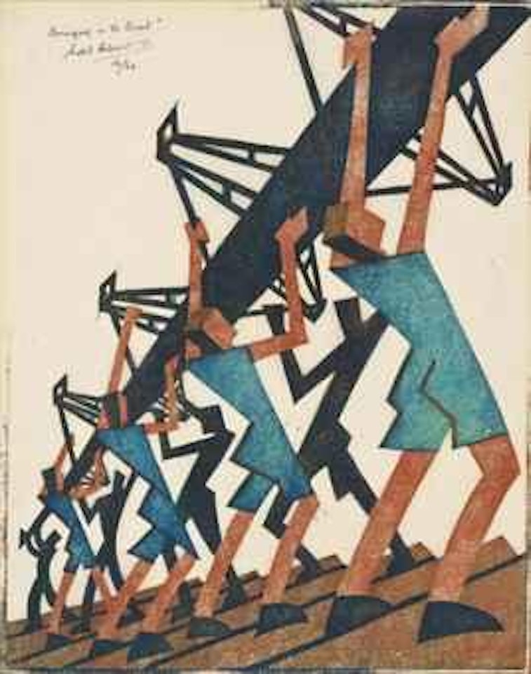 Bringing in the boat (Coppel SA 24; White 24) by Sybil Andrews