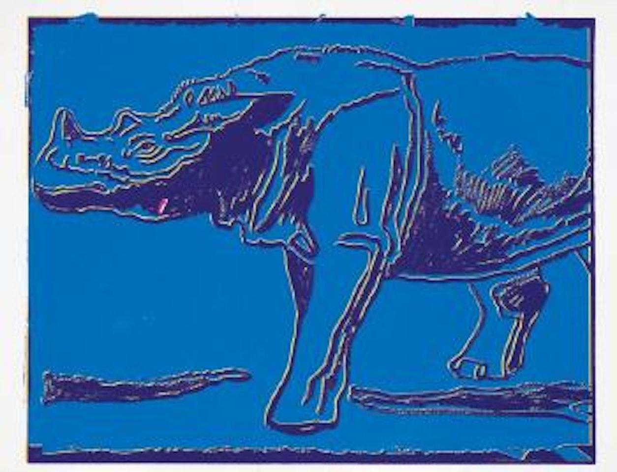 Vanishing animals (Sumatra's rhinoceros) by Andy Warhol