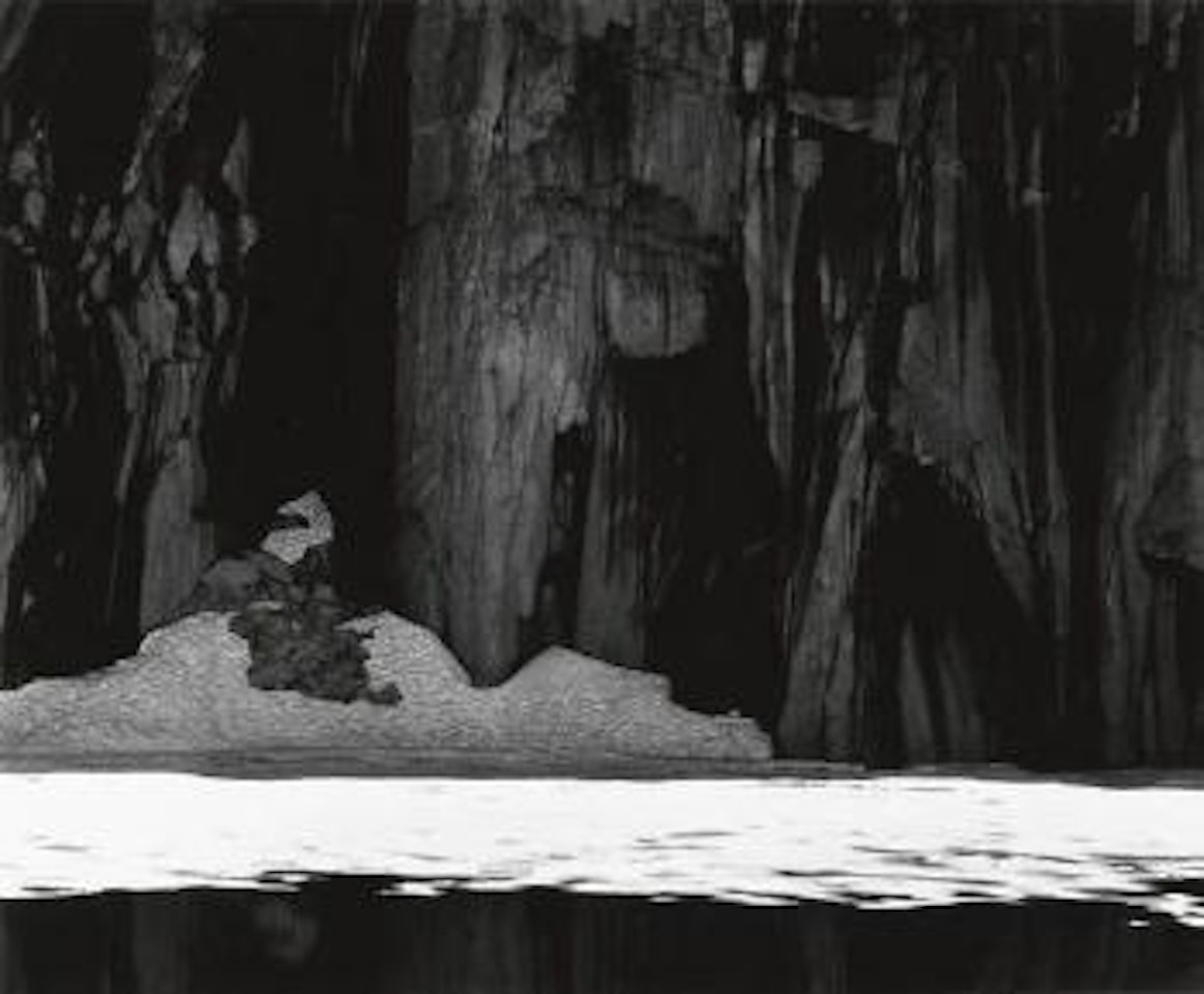 Frozen lake and cliffs, Sierra Nevada, Sequoia National Park, California by Ansel Adams
