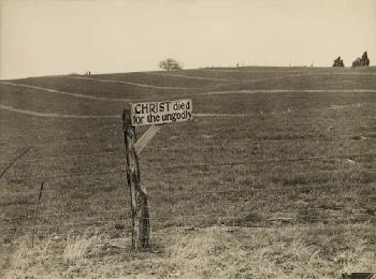 Untitled (Christ died for the ungodly) by Margaret Bourke-White