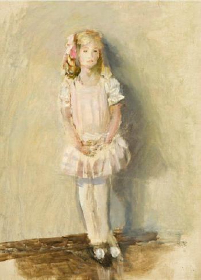 Pike i rosa kjole by Christian Krohg