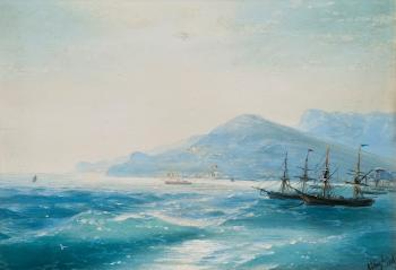 Ships near the coast by Ivan Konstantinovich Aivazovsky