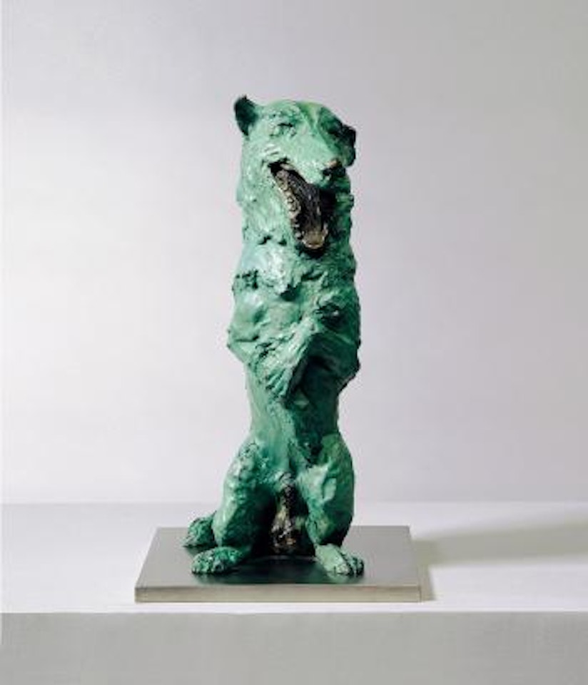 Green dog by Zhou Chunya