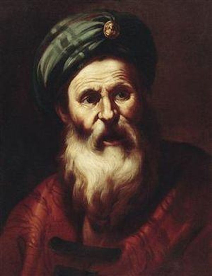 Portrait of a bearded man wearing a turban by Flemish School