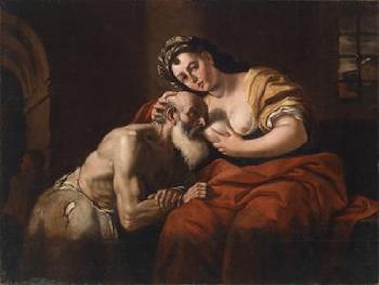 Caritas Romana by Maltese School by Mattia Preti