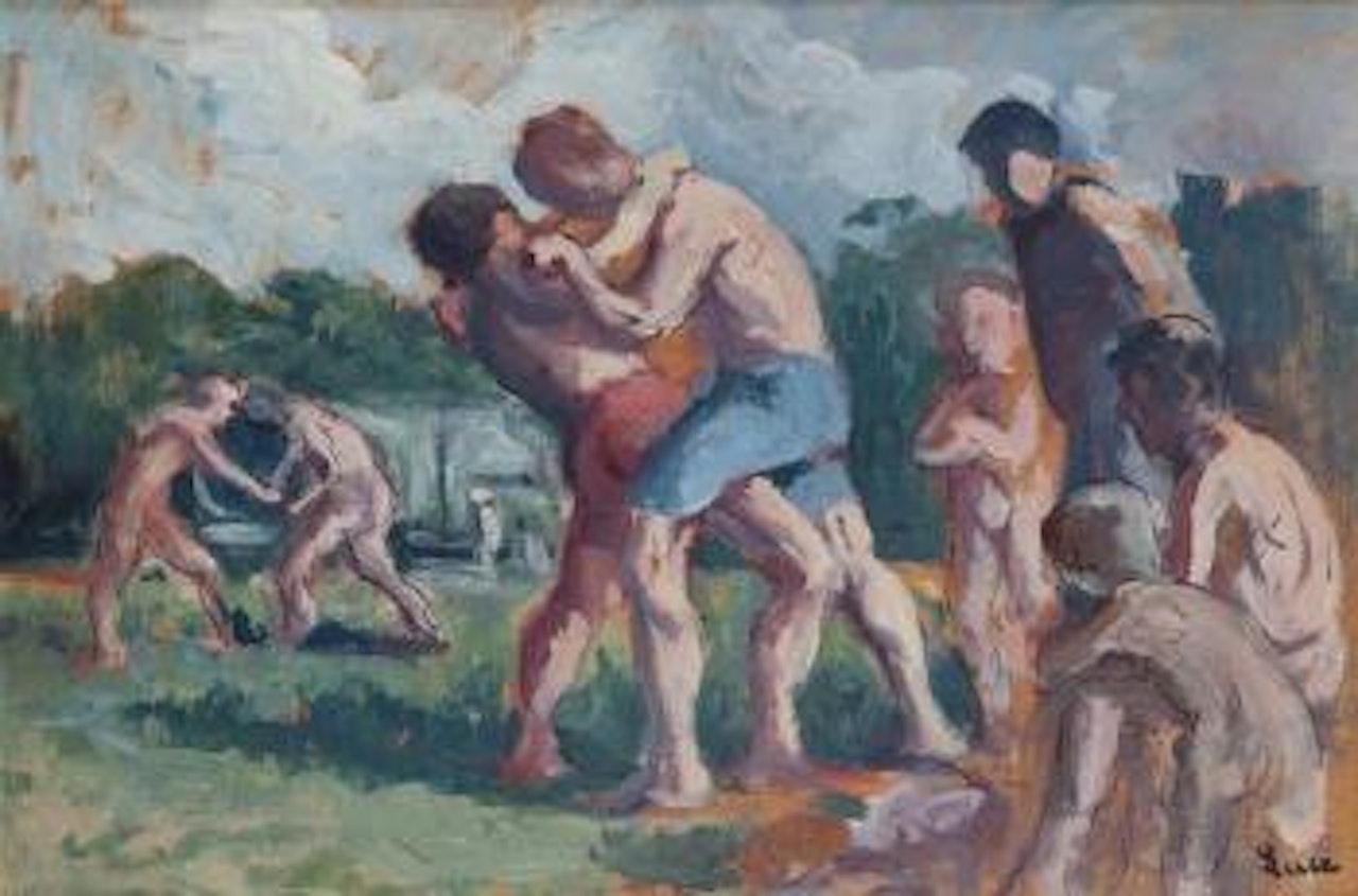 Étude de lutteurs by Maximilien Luce
